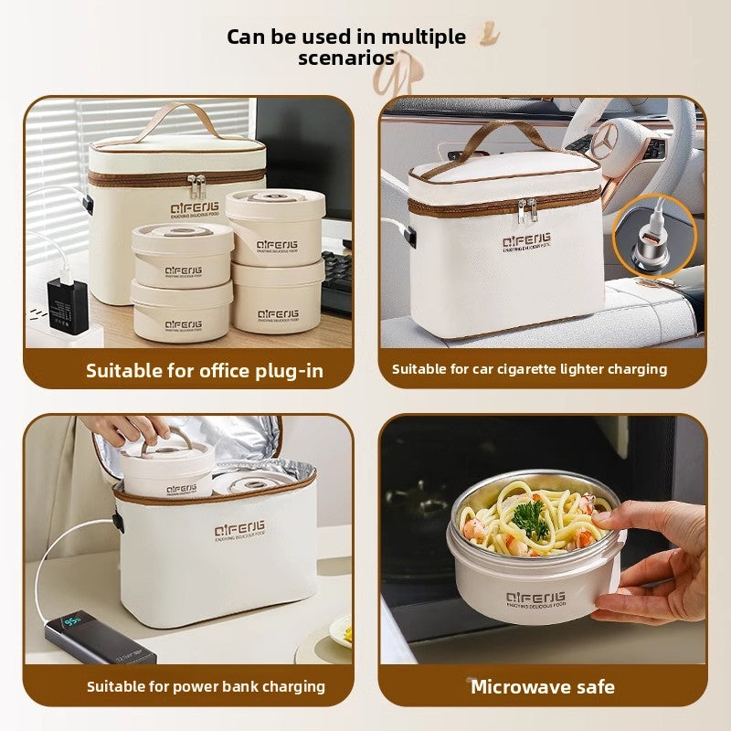 Electric Insulated Lunch Box with Heating and Microwave Safe