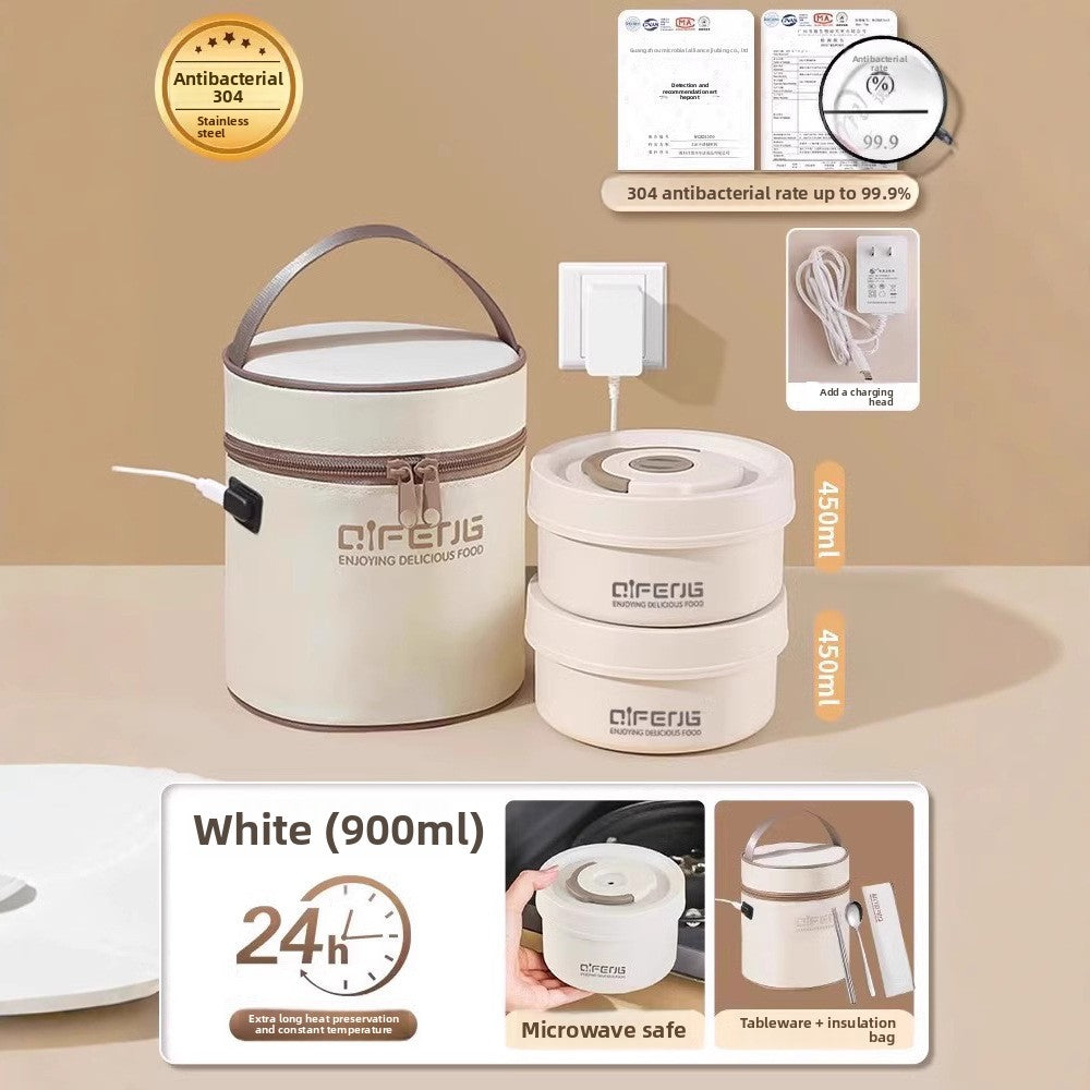 Electric Insulated Lunch Box with Heating and Microwave Safe
