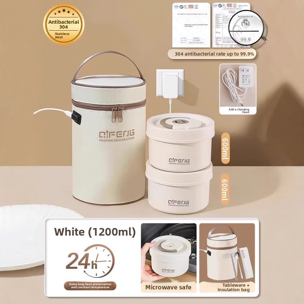 Electric Insulated Lunch Box with Heating and Microwave Safe